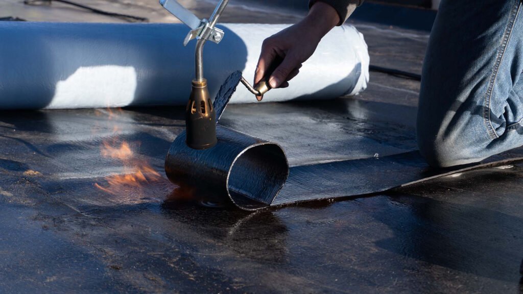 SBS Torch on Commercial Roof - City Roofing Company NYC